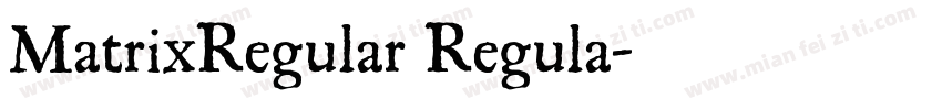 MatrixRegular Regula字体转换